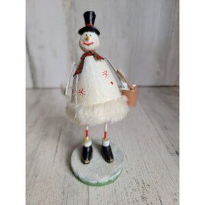 Vintage Boston international snowy snowman‎ bobble xmas figure